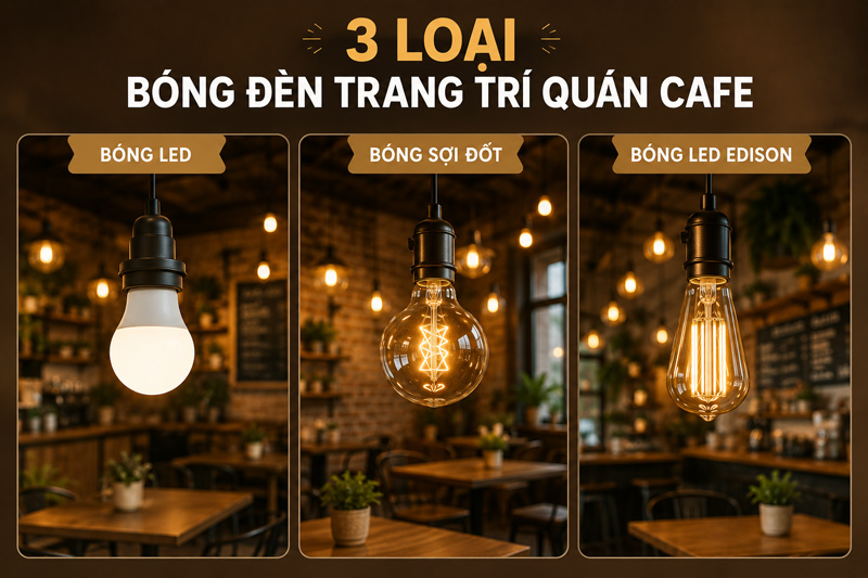 3 loại Bóng Đèn Trang Trí Quán Cafe phổ biến, bền, đẹp, tiết kiệm 9 3 loại Bóng Đèn Trang Trí Quán Cafe phổ biến, bền, đẹp, tiết kiệm