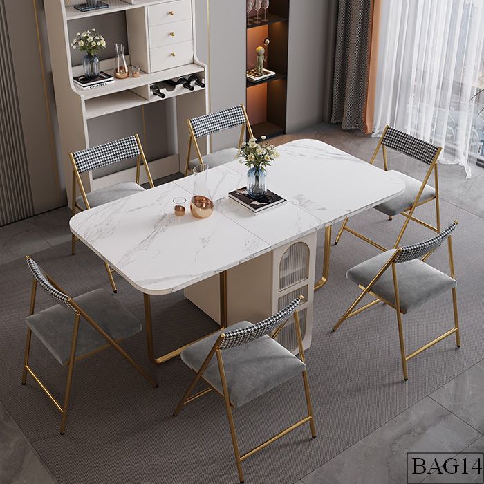 Bàn ăn gấp gọn màu trắng cao cấp BAG14