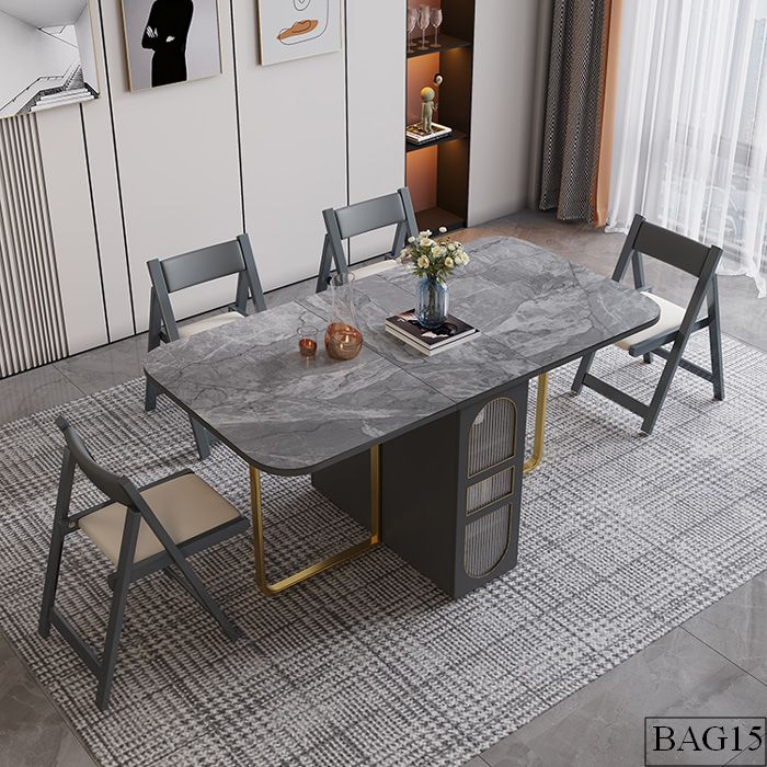 Bàn ăn gấp gọn màu xám cao cấp BAG15