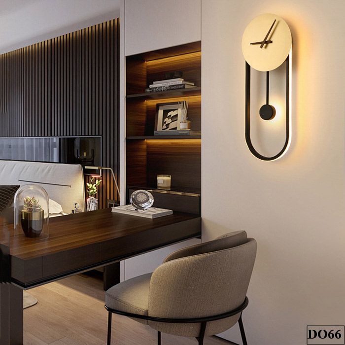 Đèn treo tường kết hợp đồng hồ Izcyta