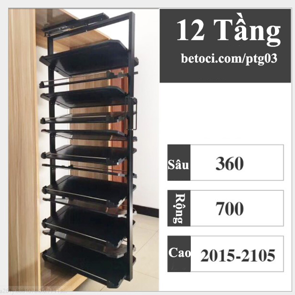 Ứng dụng phụ kiện giá để giày xoay 360 độ PTG03