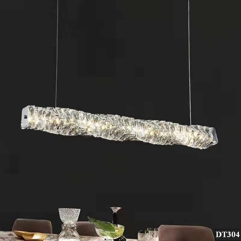 Đèn thả pha lê hình chữ nhật Pindo DT304