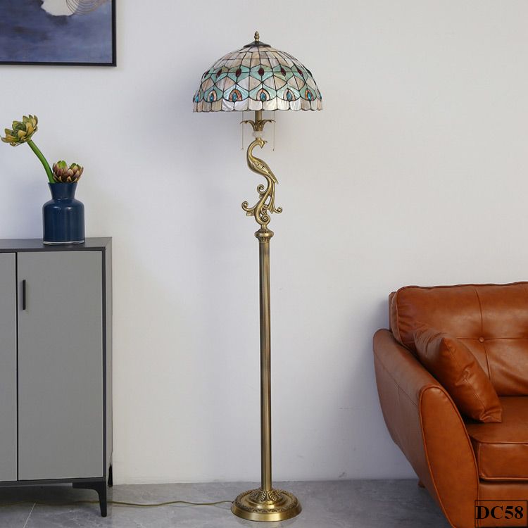 Đèn cây bằng đồng cao cấp Tiffany Oara DC58 | Cao 170cm 3 Đèn cây bằng đồng cao cấp Tiffany Oara DC58 | Cao 170cm - Ảnh 3