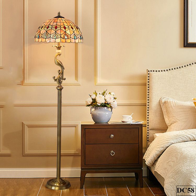 Đèn cây bằng đồng cao cấp Tiffany Oara DC58 | Cao 170cm