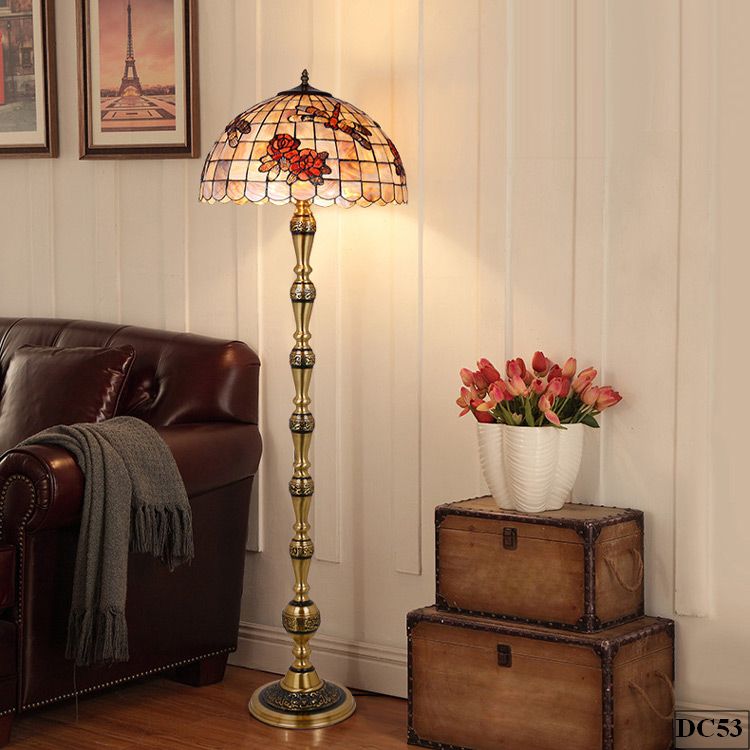 Alternative view of Đèn cây đứng Tiffany Sud DC53 | Cao 150cm, Chao 46cm