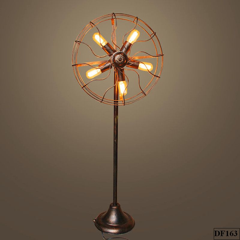Đèn cây đứng trang trí quán cafe hình chiếc quạt DF163
