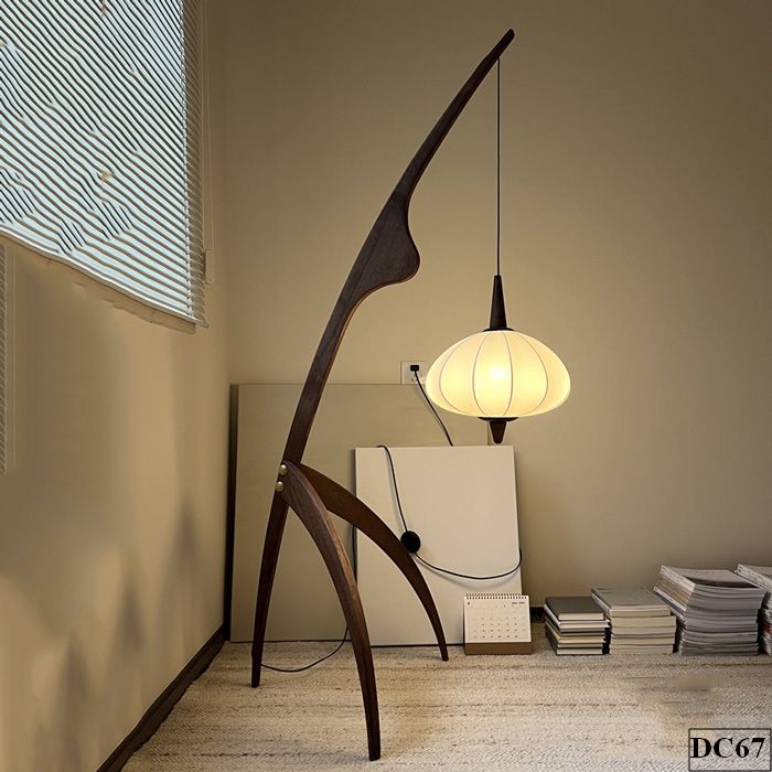 Đèn cây gỗ phòng khách Pate DC67 | 48*43*165cm