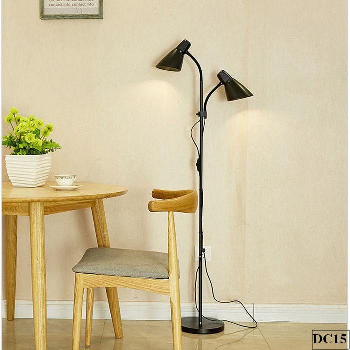 Đèn cây phòng khách 2 đầu Sairento DC15
