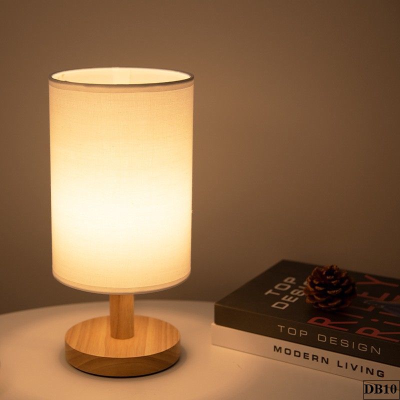 Alternative view of Đèn để bàn giá rẻ Beddorumu - DB10 | Gỗ + chao vải, 14*20cm