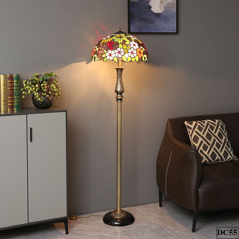 Đèn sàn phòng khách Tiffany Iazy DC55 | Cao 161cm, chao ĐK 46cm