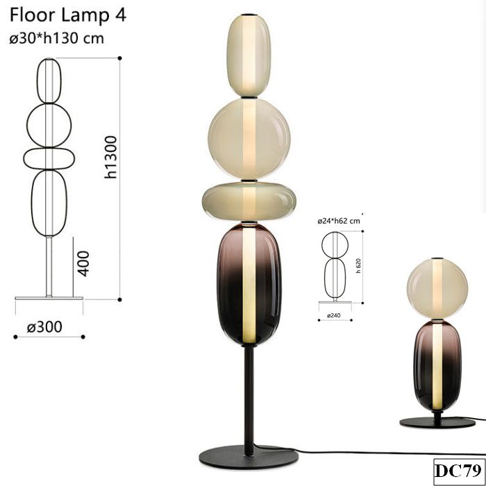Đèn sàn thuỷ tinh Zelda DC79 | Cao 130cm/160cm, thủy tinh 4 Đèn sàn thuỷ tinh Zelda DC79 | Cao 130cm/160cm, thủy tinh - Ảnh 4