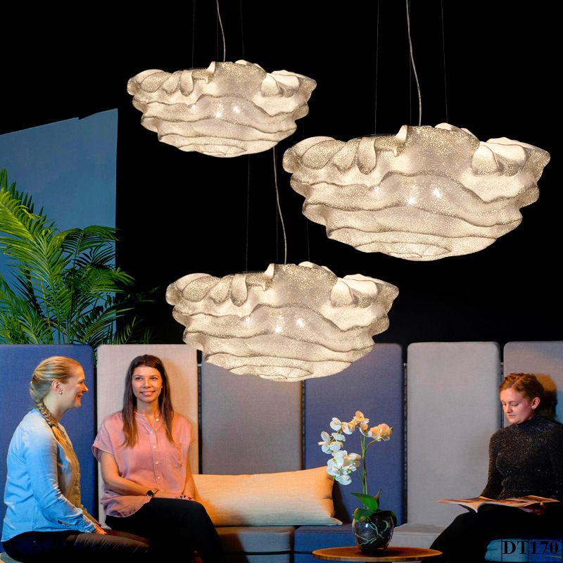 Đèn thả bằng vải decor bàn ăn DT170