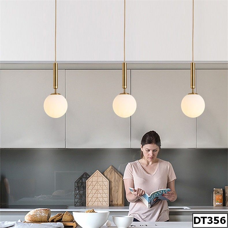 Đèn thả chao thủy tinh tròn Rancy Manta DT356