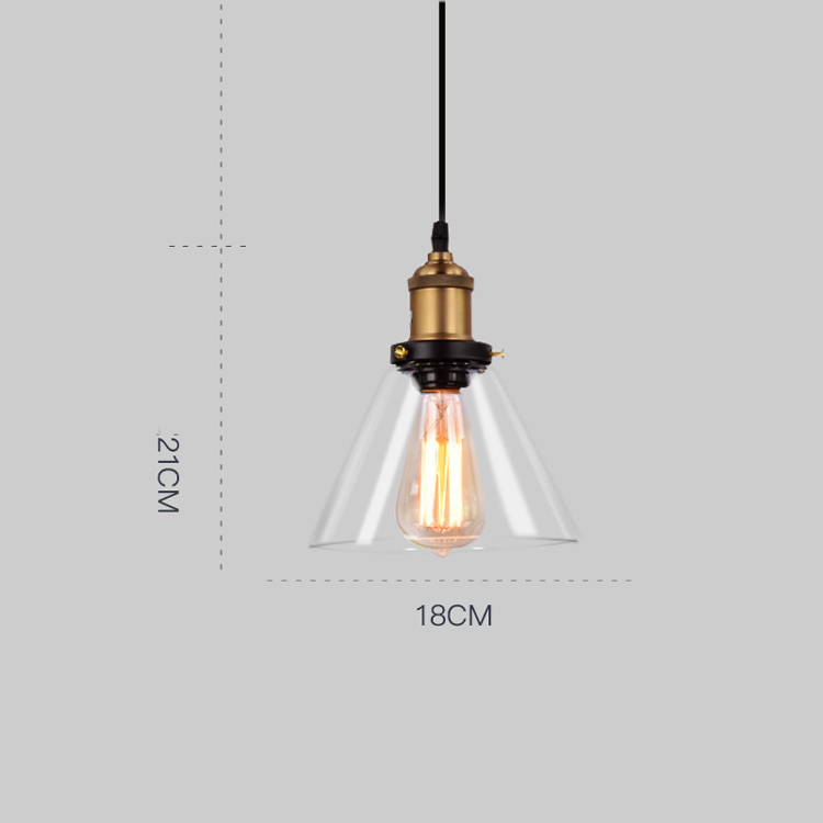Đèn thả thuỷ tinh hình nón Tzoa DF004