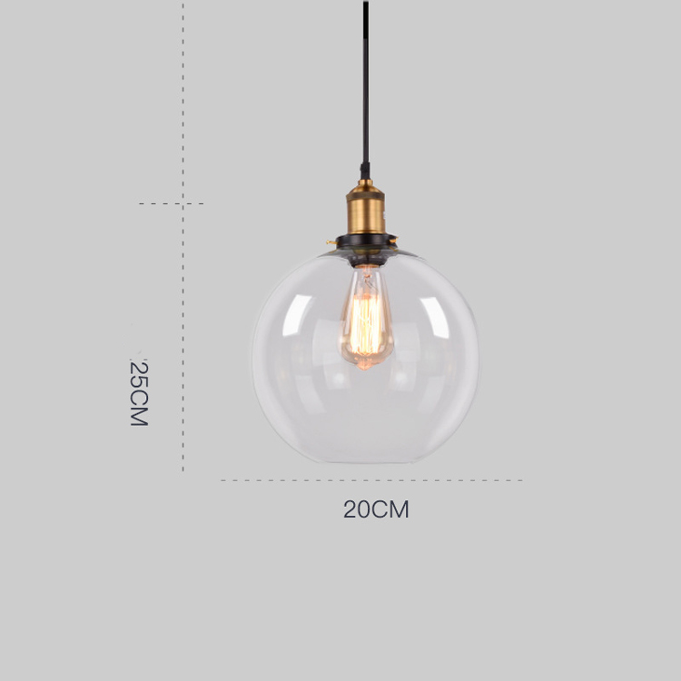 Đèn thả thuỷ tinh hình tròn Troz DF003