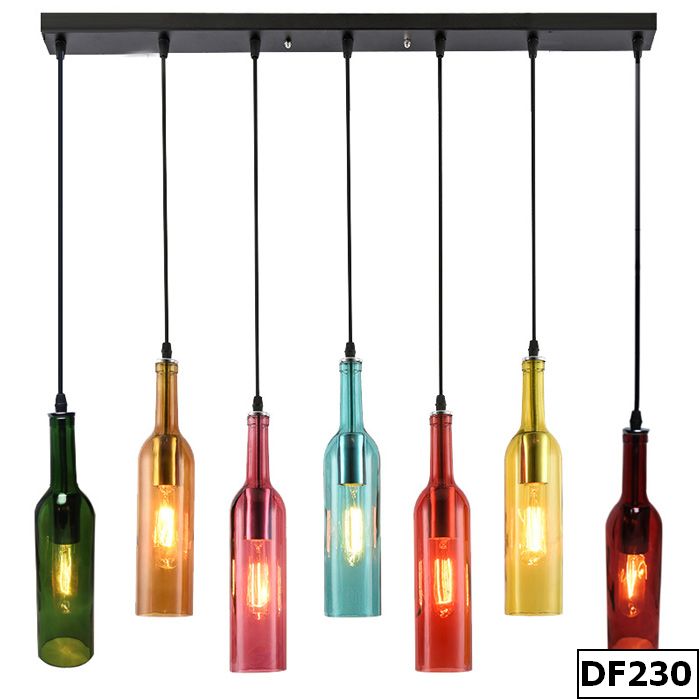 Đèn thả thủy tinh nhiều màu hình chai rượu Tiliglas DF230