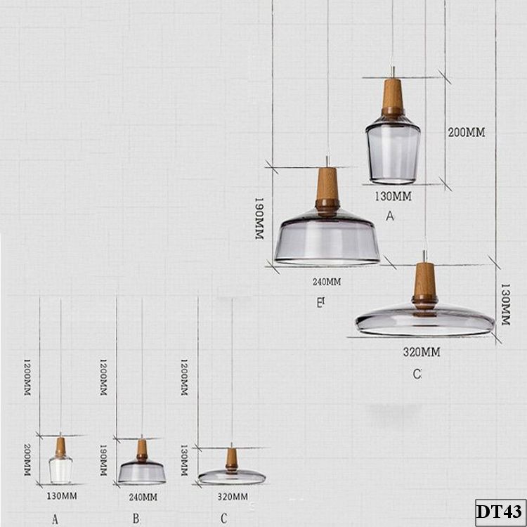 Đèn thả thủy tinh trang trí Kantan - DT43