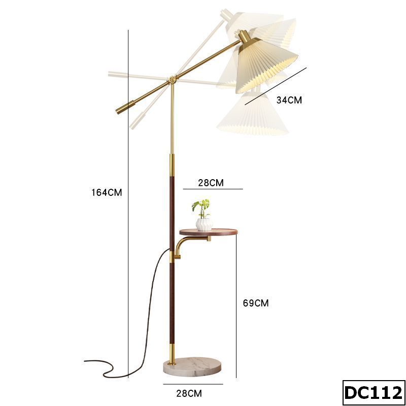 Đèn cây đọc sách có kệ để bàn Mira Stand DC112 | Cao 164cm 6 Đèn cây đọc sách có kệ để bàn Mira Stand DC112 | Cao 164cm - Ảnh 6