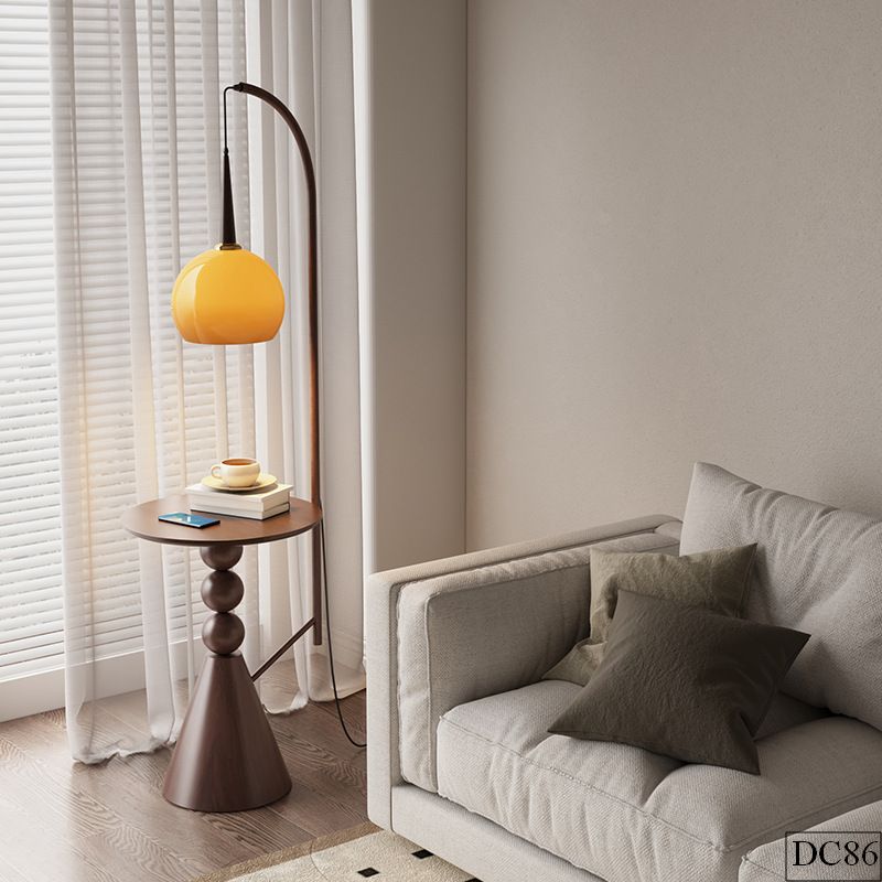 Alternative view of Đèn sàn kèm bàn cafe cổ điển màu óc chó DC86 | 165*38cm